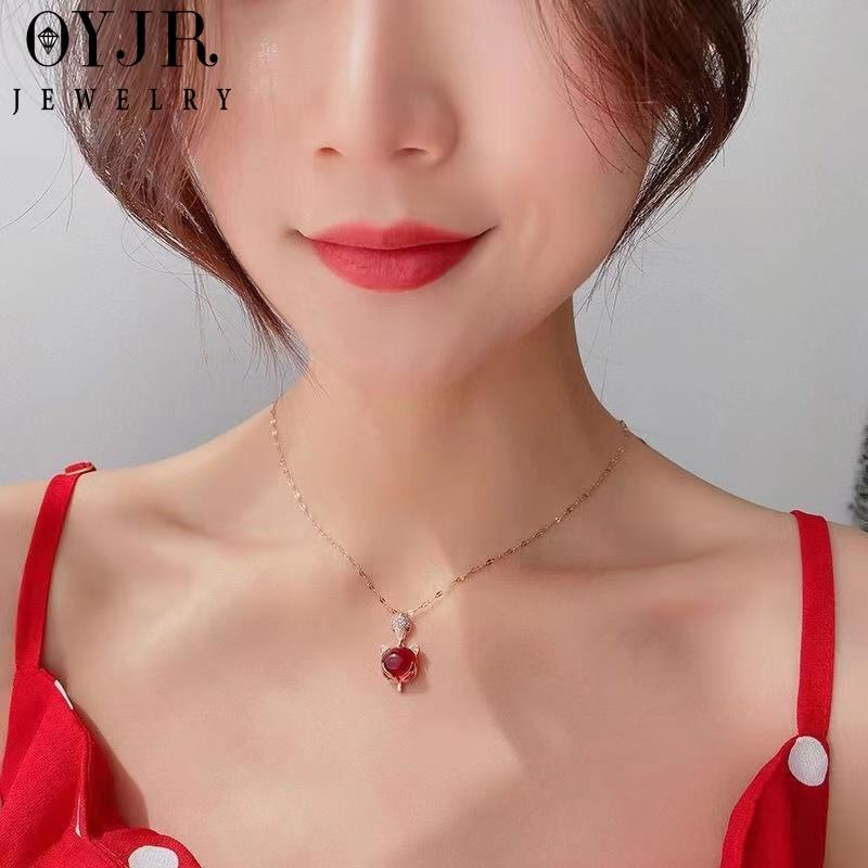 OYJR สร้อยสแตนเลส จี้จิ้งจอก เครื่องประดับแฟชั่นสำหรับผู้หญิง - รูปที่ 4