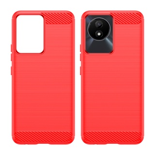 เคสซิลิโคนนิ่ม คาร์บอนไฟเบอร์ กันกระแทก สําหรับ VIVO Y02T VIVO Y02