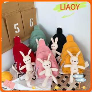 Liaoy กระเป๋าสะพายไหล่ กระเป๋าถือ ลายกระต่ายน่ารัก สําหรับเด็ก