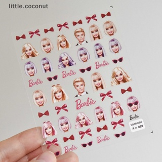 [little.coconut] สติกเกอร์ ลายการ์ตูนบาร์บี้น่ารัก กันน้ํา เหมาะกับของขวัญ สไตล์เจ้าหญิง แฟชั่นบูติก สําหรับติดตกแต่งเล็บ DIY