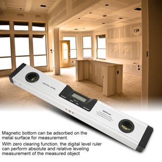 Maxpower 400mm Digital Backlight Laser Level Ruler แนวนอนแนวตั้ง Bubble Magnetic Spirit