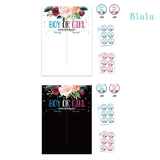 สติกเกอร์โปสเตอร์ ลาย Blala Baby Shower Scratch Off Card Ex Reveal Raffle Card สําหรับติดตกแต่ง