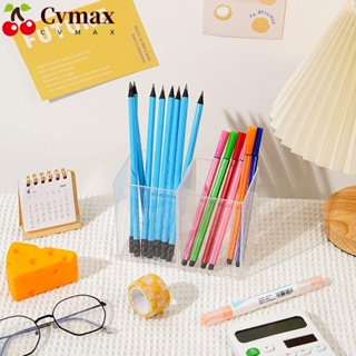 Cvmax กล่องเก็บดินสอ ปากกา แบบใส ทรงสี่เหลี่ยม จุของได้เยอะ ของขวัญ เครื่องเขียน สําหรับตั้งโต๊ะ