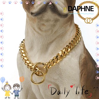 Daphne โซ่แหวนโลหะ สีทอง สําหรับสุนัข