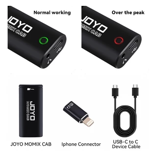 JOYO MOMIX CAB Mini Audio Mixer กีตาร์บันทึก Webcasting Live Stream แบบพกพาพ็อกเก็ตการ์ดเสียง Plug and Play