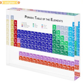 Solighter ตารางธาตุอะคริลิค ทรงสี่เหลี่ยม 200*125*24 มม. หลากสี สําหรับตกแต่ง