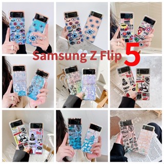 Samsung Galaxy Z Flip5 พร้อมกระดาษเลเซอร์ มิกกี้ มาร์เวล กันกระแทก เคสโทรศัพท์ แบบใส PC เคสแข็ง