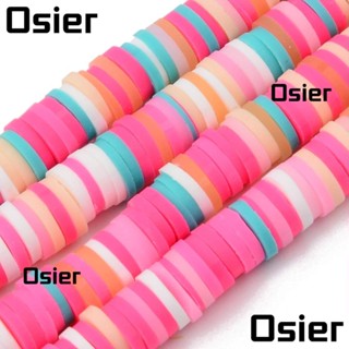 Osier1 ลูกปัดดินโพลิเมอร์ 6 มม. แฮนด์เมด สีชมพู สําหรับทําเครื่องประดับ สร้อยข้อมือ 10 เส้น 3500 ชิ้น