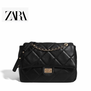 กระเป๋าสะพายไหล่ Zara ทรงเมสเซนเจอร์ แต่งสายโซ่คล้อง ระดับไฮเอนด์ สําหรับผู้หญิง