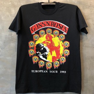 เสื้อยืดแขนสั้น ผ้าฝ้าย พิมพ์ลาย Guns N Roses Gunflower Band สไตล์ฮิปฮอป สําหรับผู้หญิง