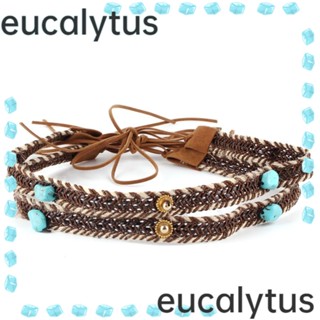 Eucalytus1 หัวเข็มขัดถักแฮนด์เมด ปรับได้ แฟชั่นสําหรับผู้หญิง DIY