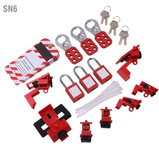 SN6 ชุดล็อคเอาท์แบบไฟฟ้า Loto Tag Hasp Padlock Breaker Lock Out กระเป๋าเก็บอุปกรณ์สำหรับใช้ในอุตสาหกรรม