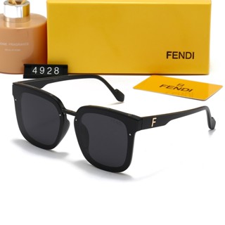 Fendi แว่นตากันแดดแฟชั่น กรอบขนาดใหญ่ กัน UV สไตล์ยุโรป และอเมริกา สําหรับผู้หญิง และผู้ชาย