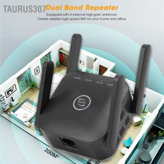 Taurus307 2.4G/5G Dual Band Repeater WiFi Extender 1200mbps Signal Booster เราเตอร์ไร้สายสำหรับโฮมออฟฟิศ 100-240V