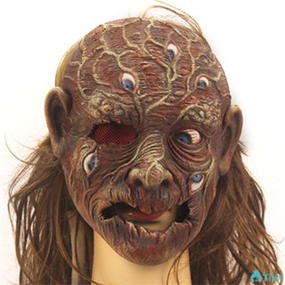 หน้ากากฮาโลวีน Pu Foam Half Faced Thousand Eyed Mask Zombie Simulation Dress Terrorist Mask Festival Decoration Tool TH1