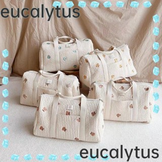 Eucalytus1 กระเป๋าเดินทาง ทรงโท้ท ขนาดใหญ่ แบบพกพา สําหรับใส่ผ้าอ้อม