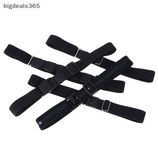 [bigdeals365] ใหม่ พร้อมส่ง สายรัดเสื้อเชิ้ต กันลื่น กันรอยย่น สีดํา สําหรับผู้ชาย 1 ชิ้น