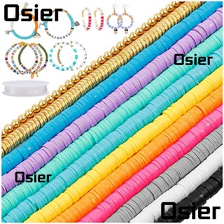 Osier1 ลูกปัดดินโพลิเมอร์ไวนิล 6 มม. สีทองพาสเทล 10 สี 2 แพ็ค 10 เส้น