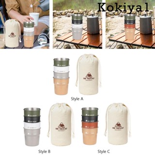 [Kokiya1] แก้วมักสเตนเลส สําหรับตั้งแคมป์ ชา กาแฟ 4 ชิ้น