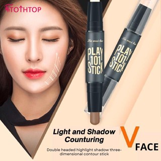 Colour Geometry High-gloss Repair Stick/ Double-headed Nose Silhouette Concealer Stick/ V Face Three-dimensional Shaping Stick/ เมคอัพติดทนนาน [TOP]