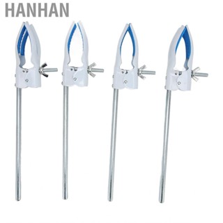 Hanhan 4pcs Clamp 4 Prong With Rubber Coating Stand For Test Tubes Flasks