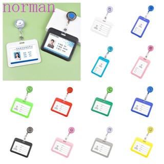 Norman ซองใส่บัตรประจําตัวประชาชน แบบพลาสติก ยืดหดได้ หลากสี