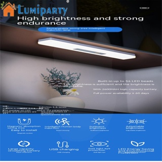 Lumiparty โคมไฟ Led อัจฉริยะ เซนเซอร์ร่างกายมนุษย์ 3 สี โคมไฟไร้สาย มุมกว้าง เรียบง่าย ทันสมัย