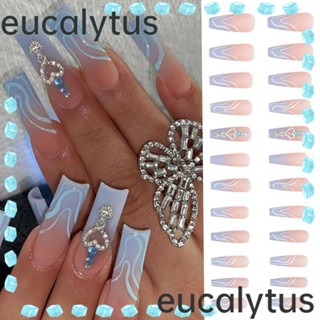 Eucalytus1 เล็บปลอม ถอดออกได้ DIY 24 ชิ้น