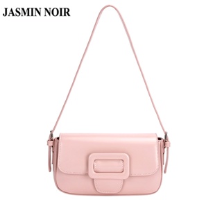 Jasmin NOIR ล็อค หนัง PU กระเป๋าสะพายไหล่ กระเป๋าถือ ขนาดเล็ก สําหรับผู้หญิง