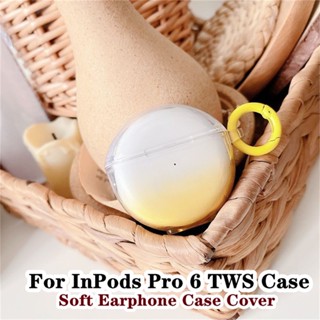 【Ĕĕ】เคสหูฟัง แบบนิ่ม ไล่โทนสีฟ้า และสีม่วง สําหรับ InPods Pro 6 TWS Pro6