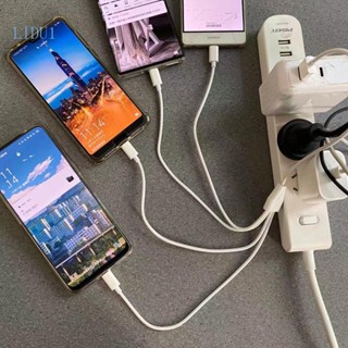 Lidu1 4 in 1 สายชาร์จ Type-C หลายสายชาร์จ USB C สําหรับโทรศัพท์มือถือ แท็บเล็ต