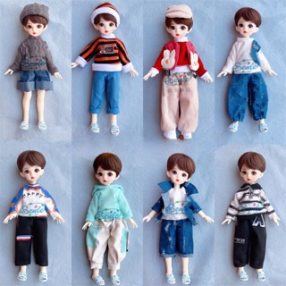 Bjd 30 ซม. ใหม่ เสื้อผ้าตุ๊กตา เด็กผู้ชาย ผู้หญิง ตุ๊กตา หล่อ ชุดลําลอง Unisex ของขวัญสําหรับผู้ชายและผู้หญิง