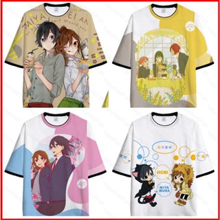 เสื้อยืดแขนสั้น พิมพ์ลายอนิเมะ The Missing Pieces Horimiya: The Missing Pieces Hori Kyouko Izumi 3 มิติ พลัสไซซ์ สําหรับผู้ชาย และผู้หญิง