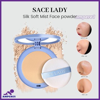 Sace Lady Face Powder Soft Mist Makeup Setting Smooth Pressed Powder Make Up Concealer Pores Cover Whitening Brightening -AME1