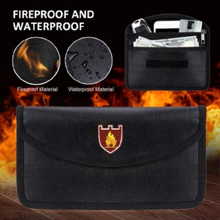 1pc New Fireproof Document Bag Money Box File Fireproof Waterproof Storage Bag