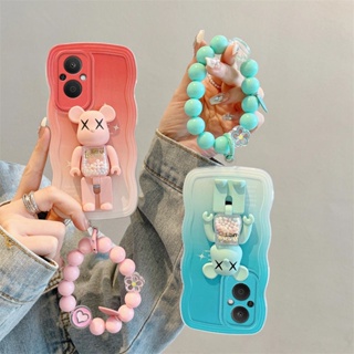 สําหรับ Infinix Hot 12i 12play 9play 20 4G 5G 20i 20S 30 30i 30play เคสโทรศัพท์มือถือ Soft TPU Case เคสมือถือ 3D Cute Kaws Bracket Gradual Wave เคสโทรศัพท์ใส กันกระแทก ปลอกซิลิโคน ตัวเรือนการ์ตูน มีเชือกแขวนอยู่