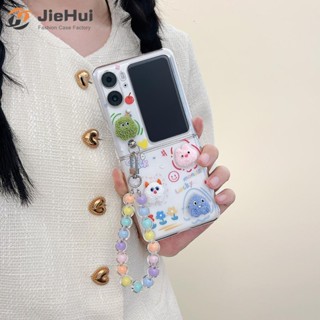 Jiehui เคสโทรศัพท์มือถือ แบบฝาพับ ลายมอนสเตอร์ ขนาดเล็ก สามมิติ สําหรับ OPPO Find N2