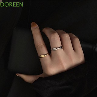 Doreen แหวนนิ้วหัวแม่มือ เรียบง่าย เรียบลื่น เครื่องประดับปาร์ตี้ บาง ไม่สม่ําเสมอ