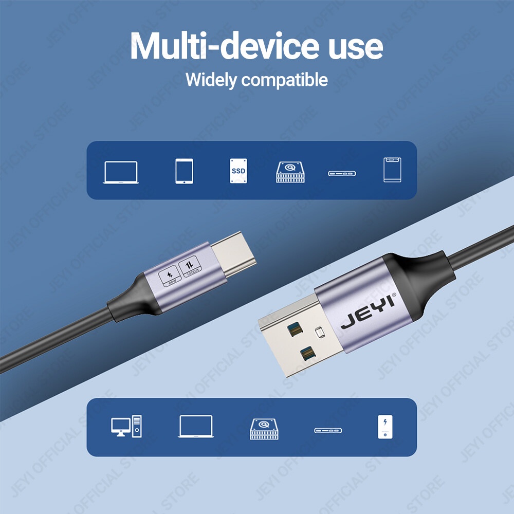 Jeyi สายชาร์จ USB A เป็น Type C 60W 10Gbps ชาร์จเร็ว - รูปที่ 4