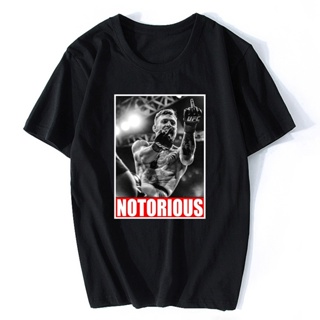 เสื้อยืด พิมพ์ลายกราฟฟิค Conor McGregor Notorious ขนาดใหญ่ แบบสร้างสรรค์ แฟชั่นสําหรับผู้ชาย