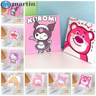 Martin ภาพวาดสีน้ํามันอะคริลิค ตามตัวเลข รูปดอกทิวลิป Kuromi DIY สําหรับผู้ใหญ่ เด็ก