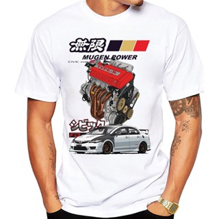 เสื้อยืดแขนสั้นลําลอง พิมพ์ลาย Civic FD Type R Car Legend สีขาว สไตล์ฮาราจูกุ แฟชั่นฤดูร้อน สําหรับผู้ชาย