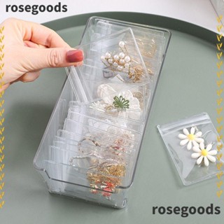 Rosegoods1 ถุงซิปล็อค พลาสติก PVC กันฝุ่น ปิดได้ สําหรับใส่เครื่องประดับ