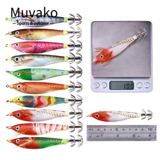 Muvako เหยื่อตกปลา รูปกุ้ง ปลาหมึก ตะกั่ว 10 ซม. 9.6 กรัม 2023 3 ชิ้น