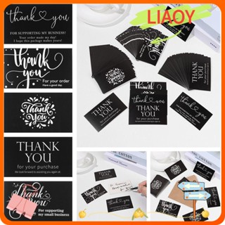 Liaoy ป้ายฉลาก ลายตัวอักษร Thank You สีขาว 2.1x3.5 นิ้ว DIY 30 ชิ้น