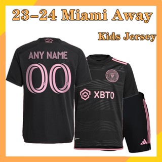 เสื้อกีฬาแขนสั้น ลายทีมชาติฟุตบอล Miami Jersey Away 23-24 ชุดเยือน สําหรับเด็กอายุ 2-13 ปี