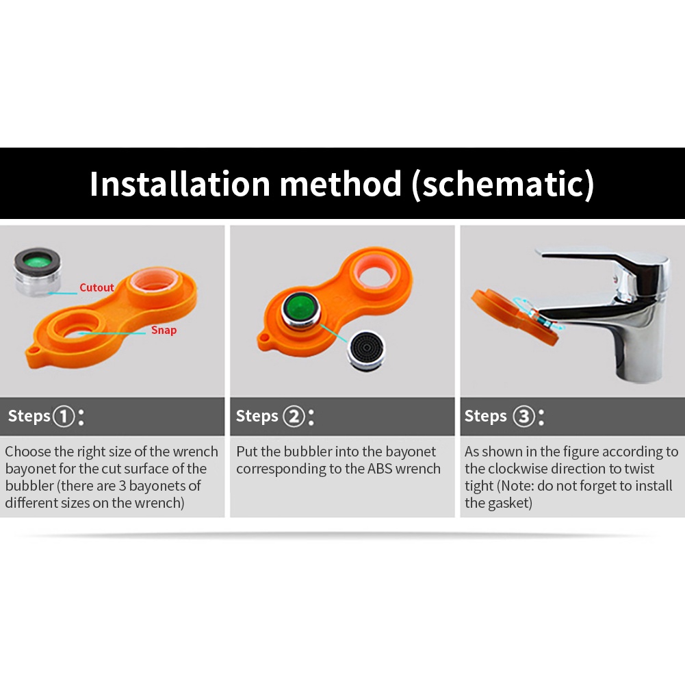 อุปกรณ์ครัว Water Saver การออกแบบนวัตกรรมใส่แกนตาข่ายติดตั้งง่ายอ่างล้างหน้าก๊อกน้ํา Aerator ที่ขายดีที่สุดลดการใช้น้ําติดตั้งง่าย - รูปที่ 6