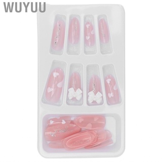 Wuyuu Full Cover False Nails Tips  No Odor Fashionable Unique Nail for Halloween Masquerade Christmas Party Wedding