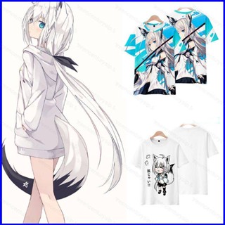 Gp1 HOLOLIVE Vtuber Fubuki เสื้อยืด เสื้อครอปท็อป แขนสั้น คอสเพลย์ Ayame พลัสไซซ์