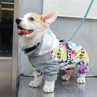 Corgi เสื้อกันฝน กันน้ํา รวมทุกอย่าง ขนาดเล็ก กลาง หลากสี สําหรับสัตว์เลี้ยง สุนัข